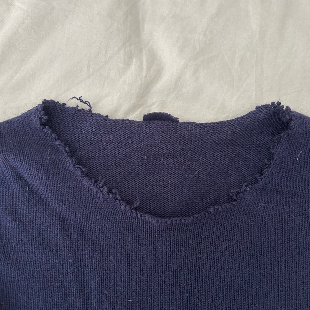 Brandy Melville Dark Blue Crew Neck Sweater - Picture 3 of 5